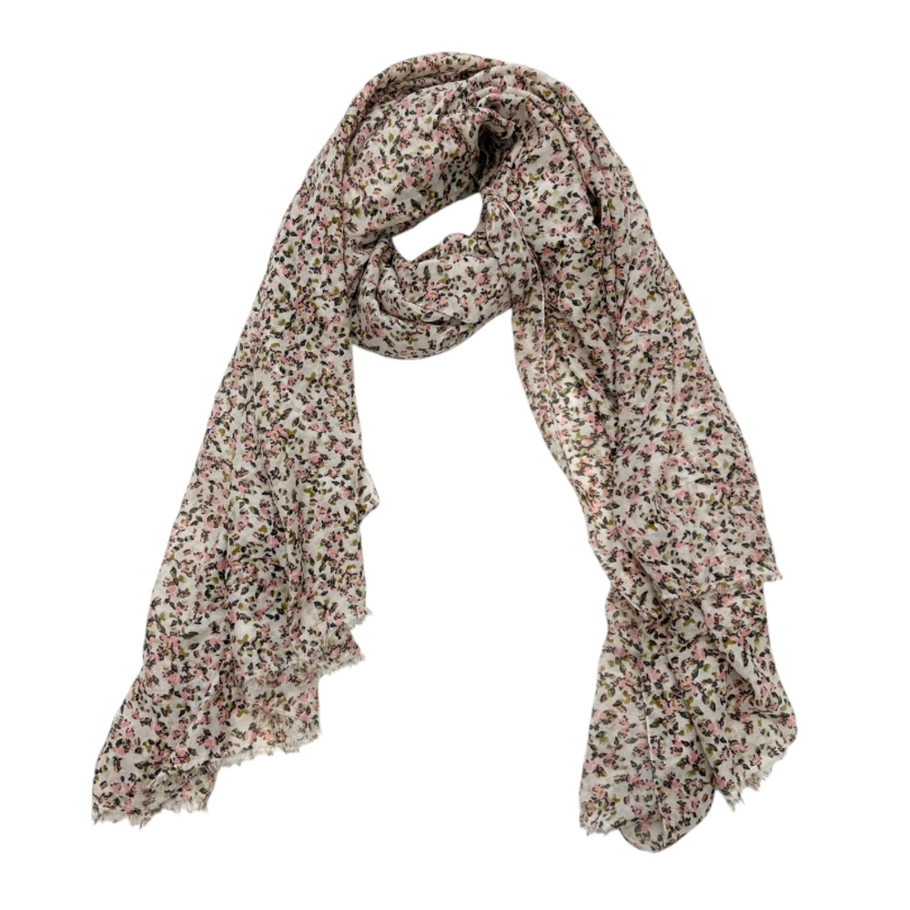 Vero Moda Floral Scarf - Pink and Green